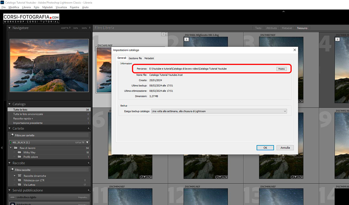 Impostazioni di Lightroom Classic