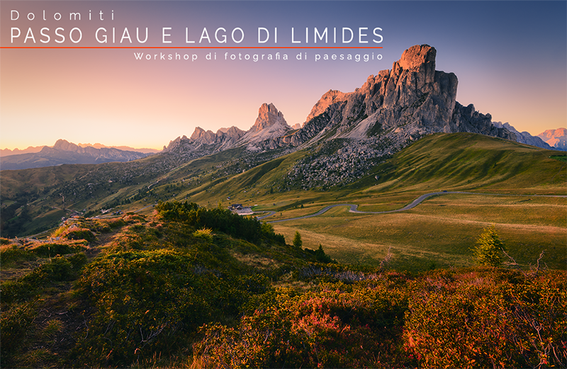 Locandina workshop Passo Giau e lago di Limides