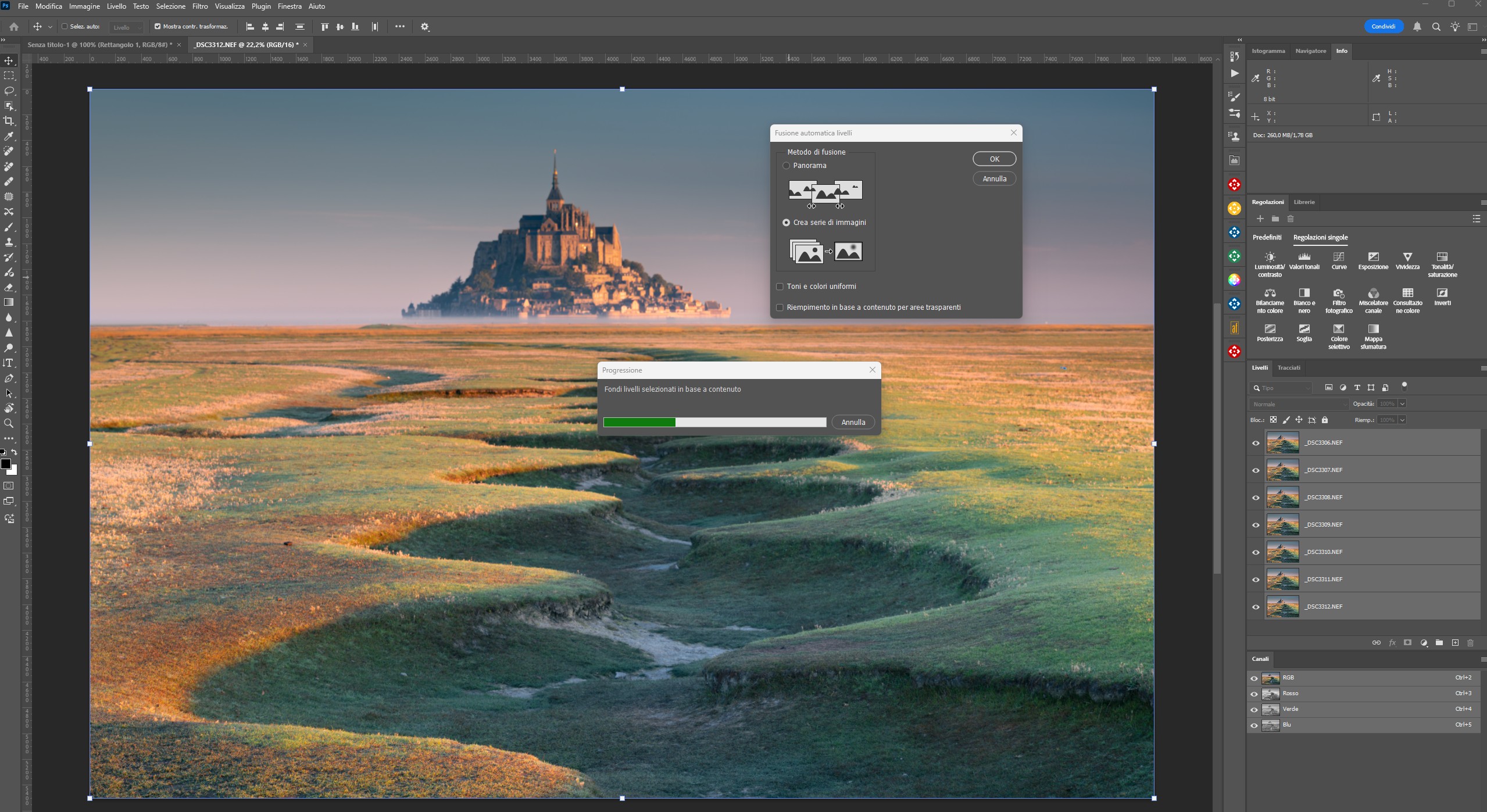 Focus Stacking utilizzando Adobe Photoshop