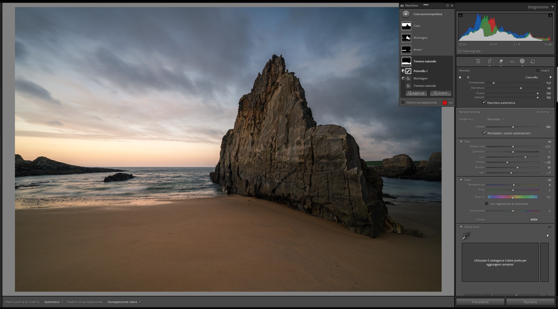 Le maschere di paesaggio di Adobe Lightroom
