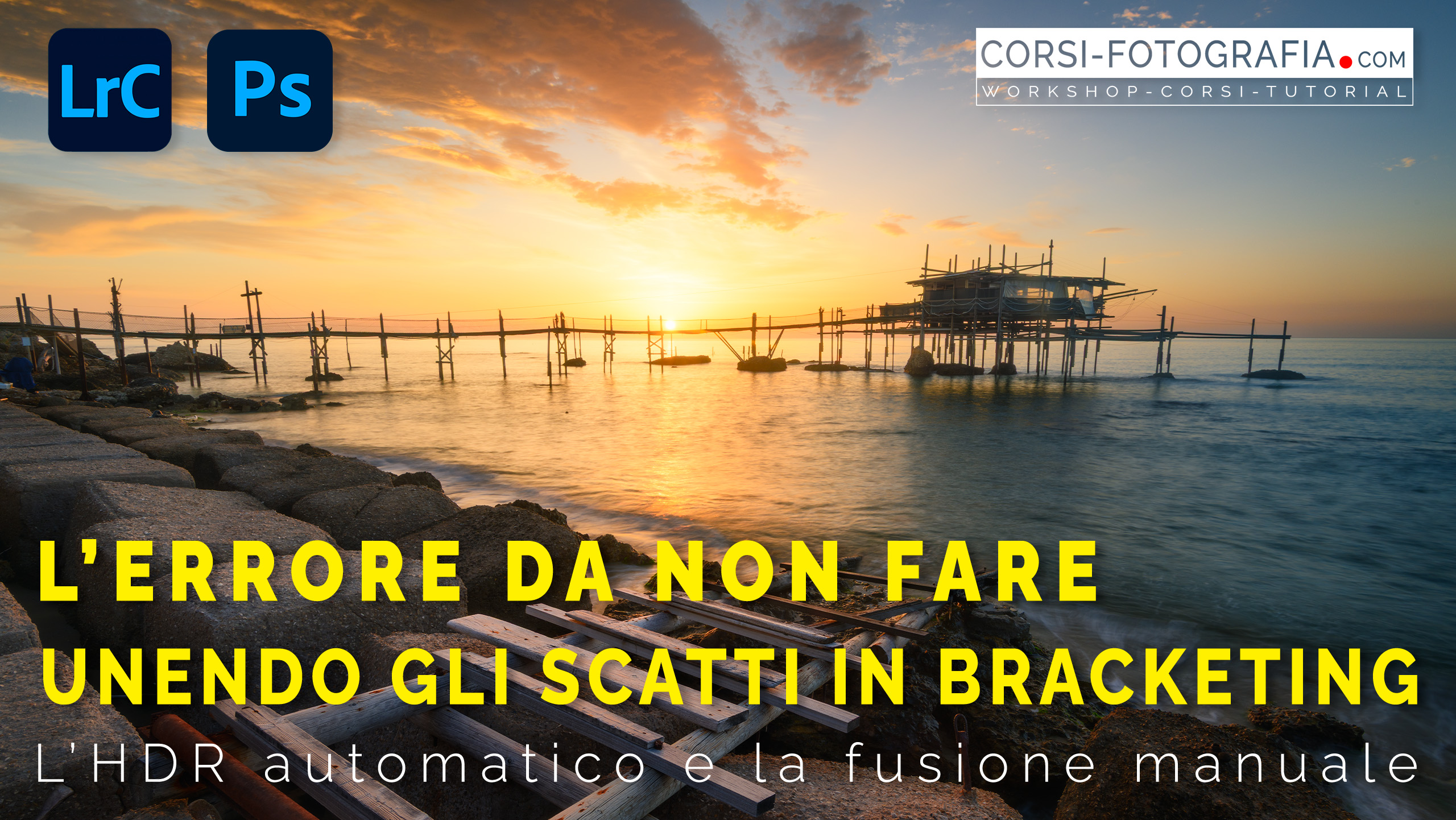 unire scatti in bracketing, HDR automatico e fusione manuale anteprima