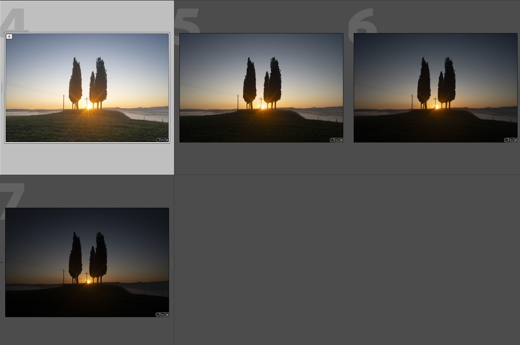 Bracketing val d'Orcia