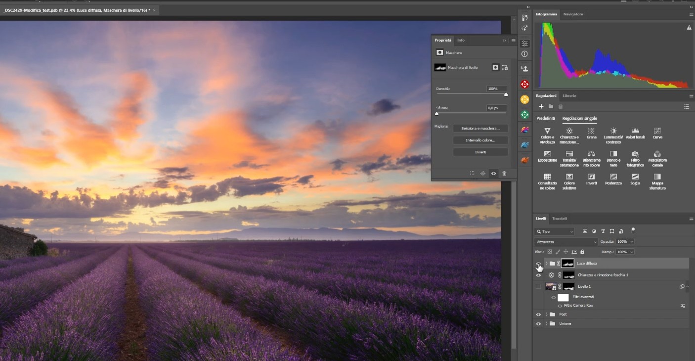 Utilizzare un gruppo per poter creare una nuova maschera