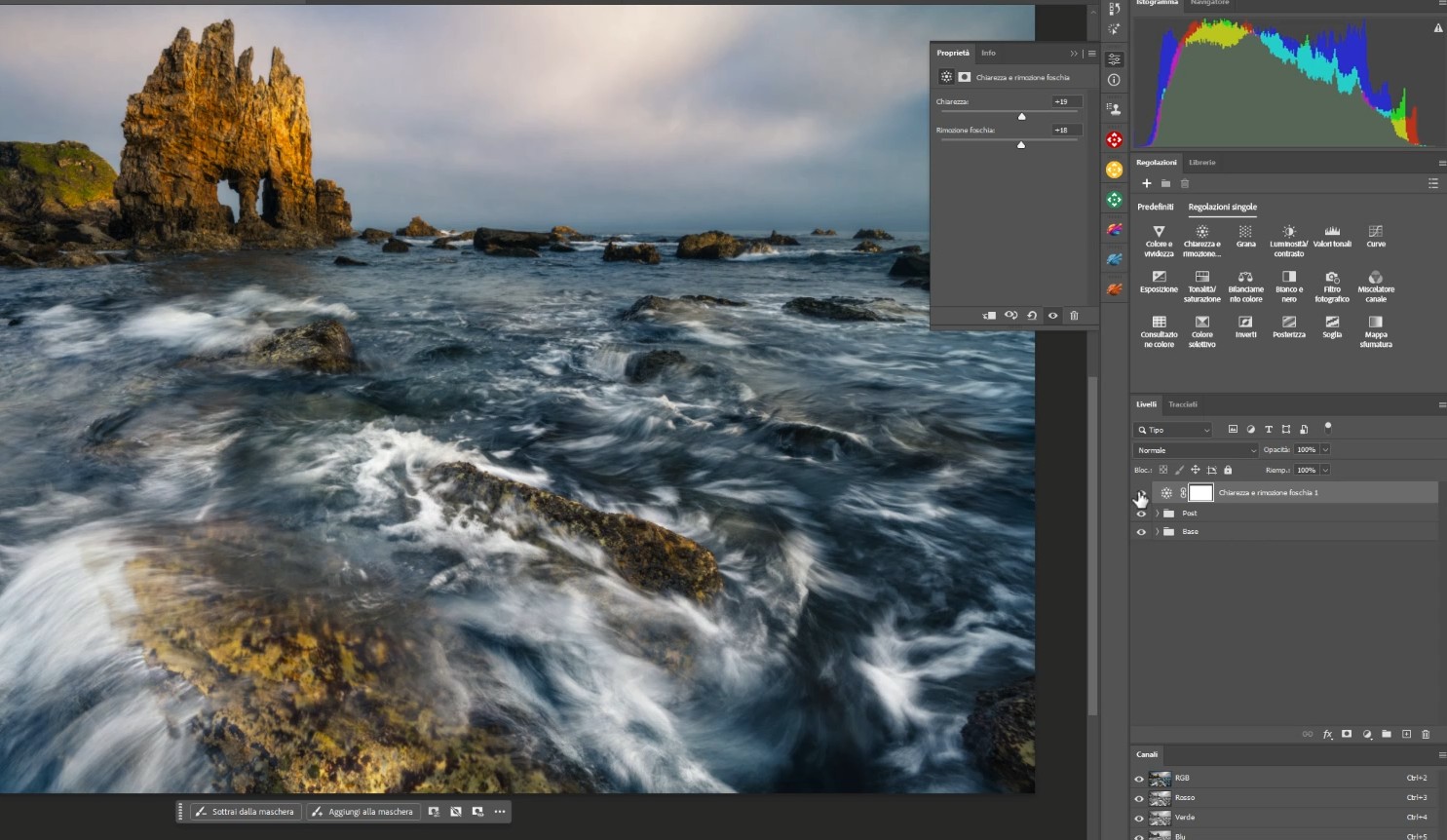 Aumentare chiarezza e rimuovi foschia per enfatizzare il micro-contrasto