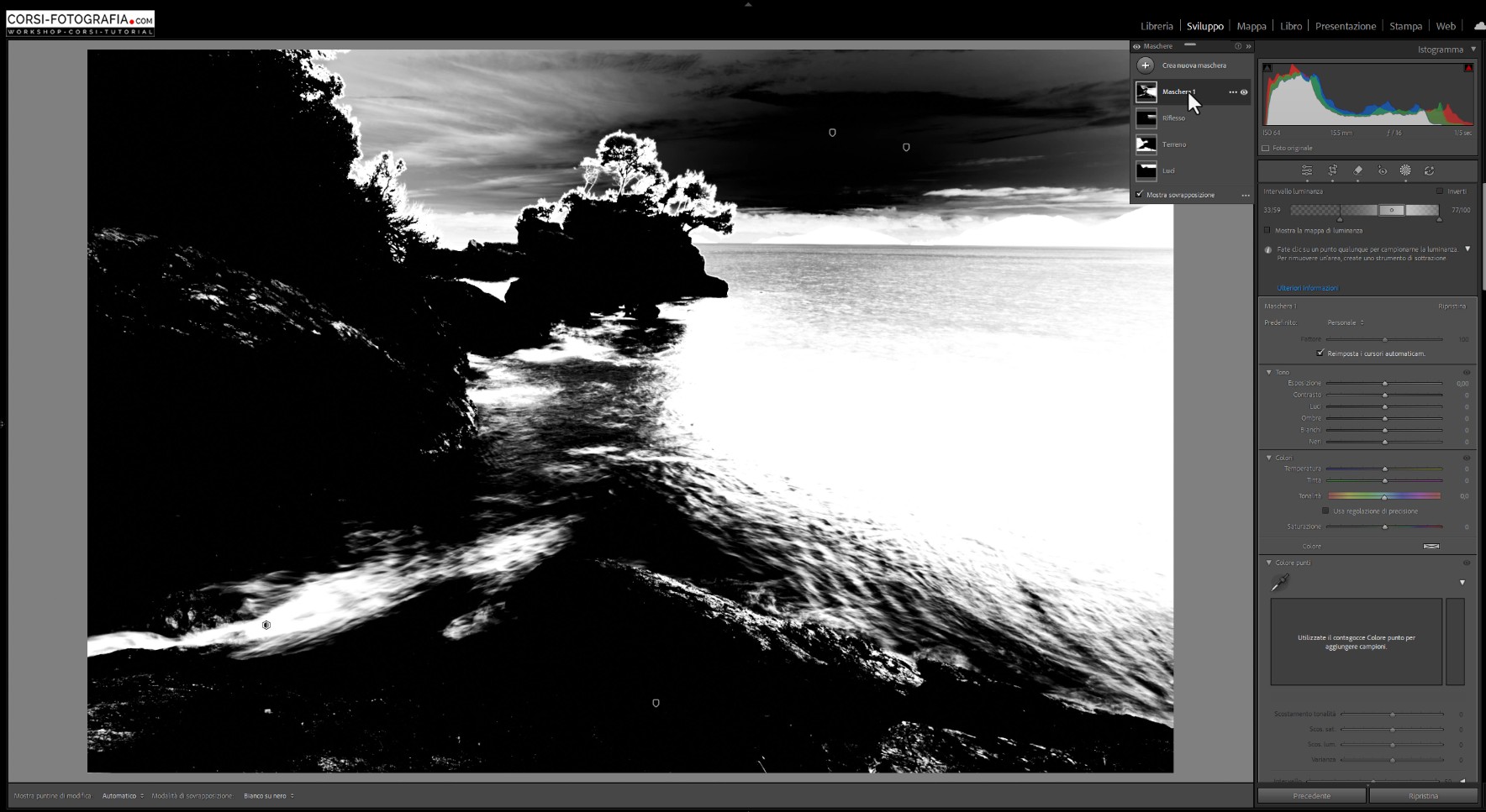 La maschera dei mezzitoni in Adobe Lightroom Classic