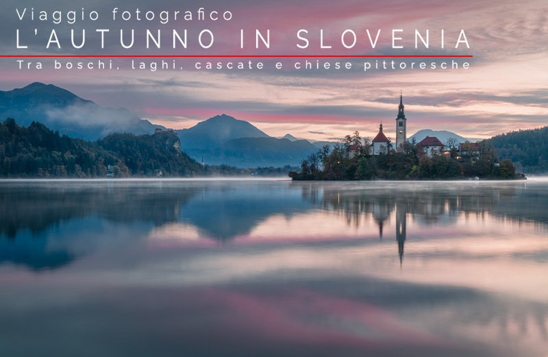 Locandina senza piede viaggio fotografico l'autunno in Slovenia