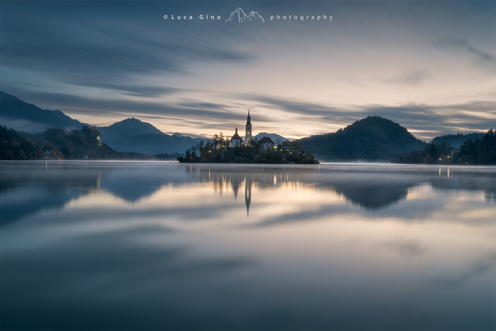 L'ora blu sul lago di Bled, Slovenia
