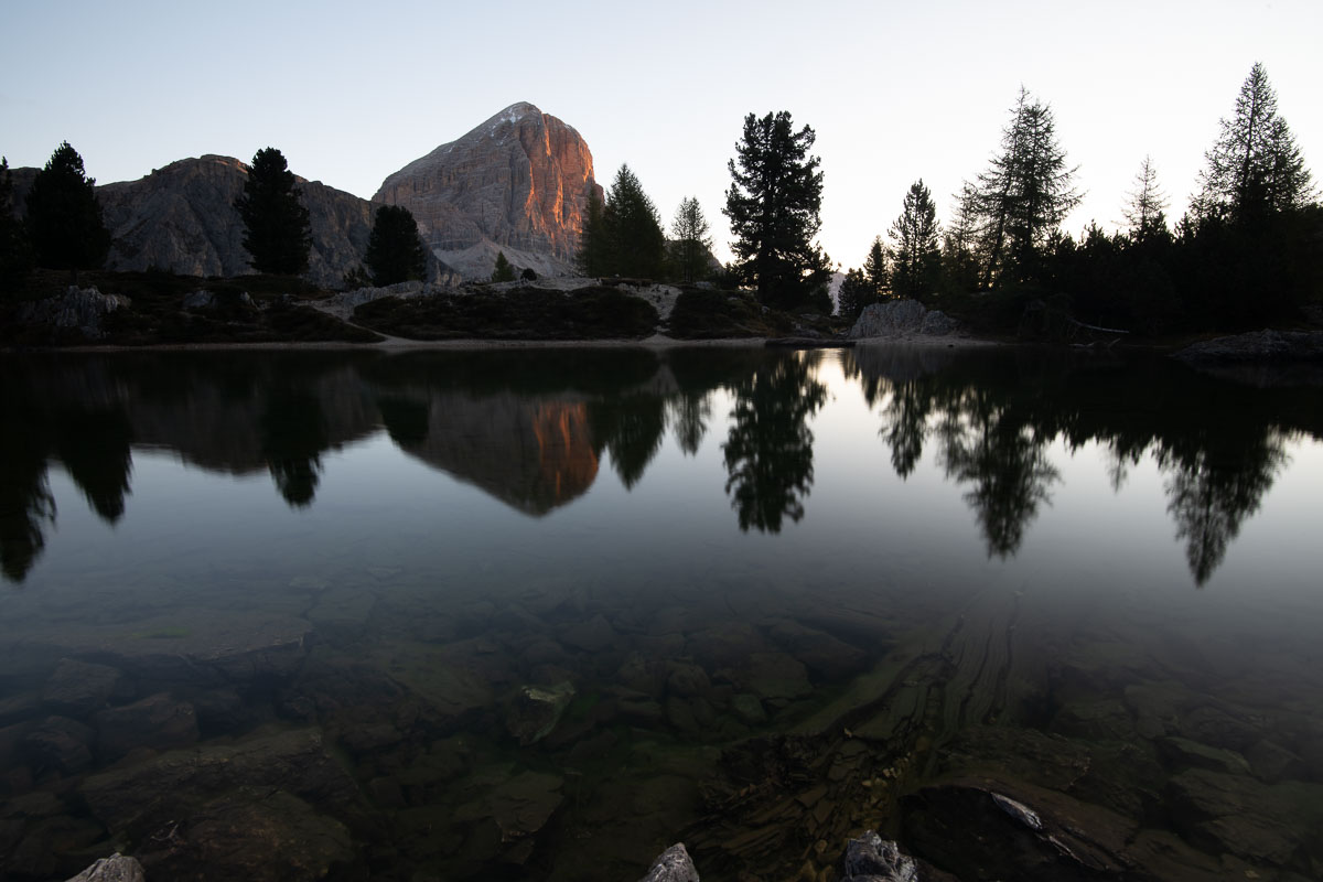 Corso completo di post-produzione del paesaggio Lago di Limides prima