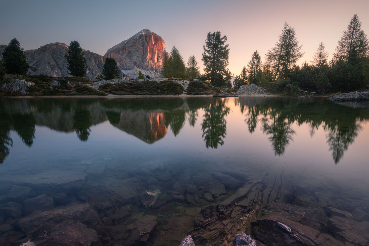 Corso completo di post-produzione del paesaggio Lago di Limides dopo