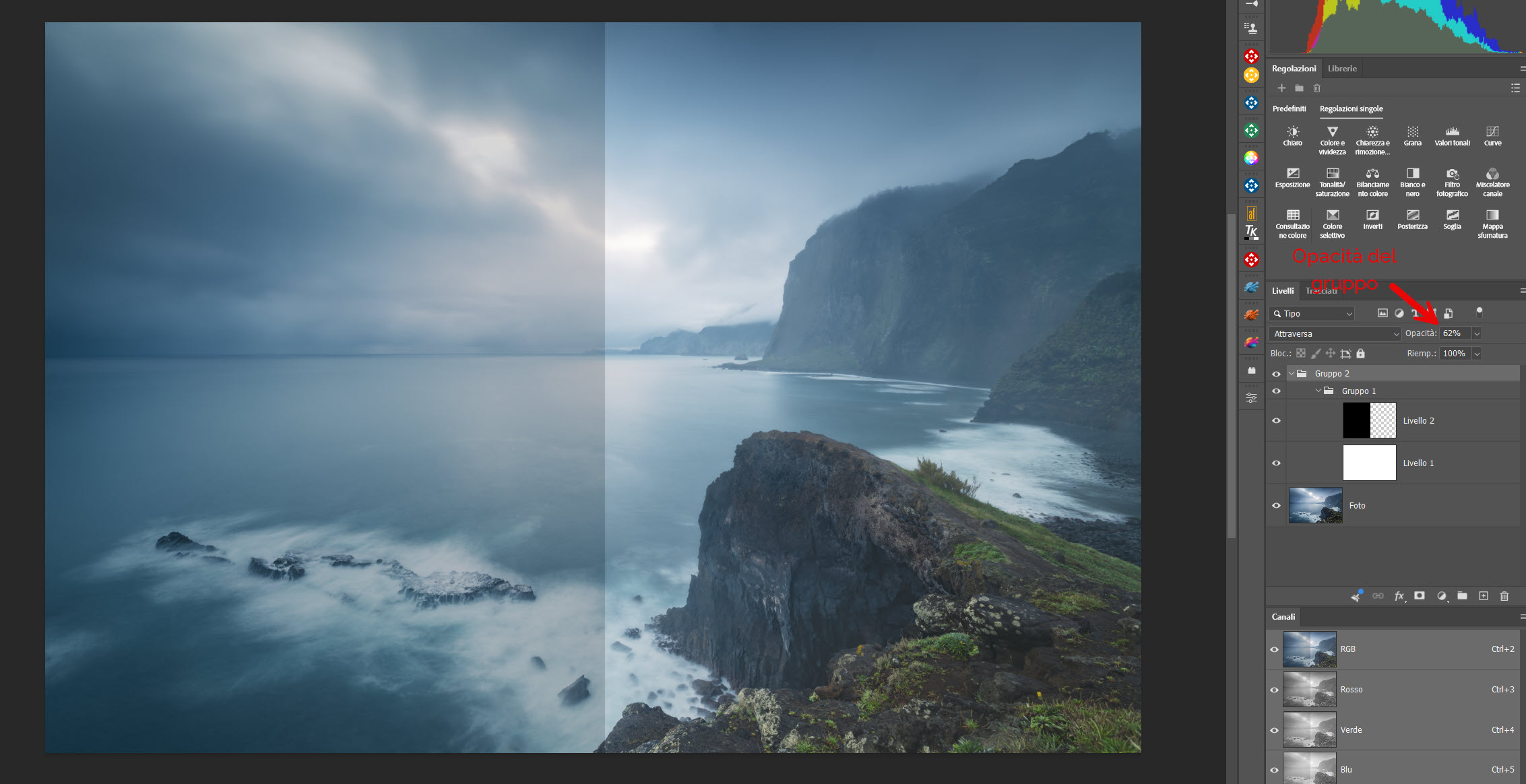 I gruppi di livelli in Photoshop