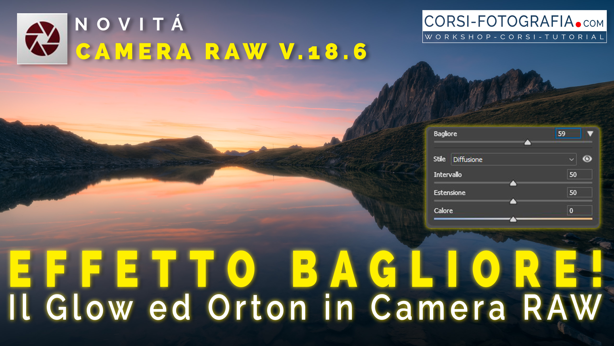 Novo strumento bagliore in Camera Raw anteprima