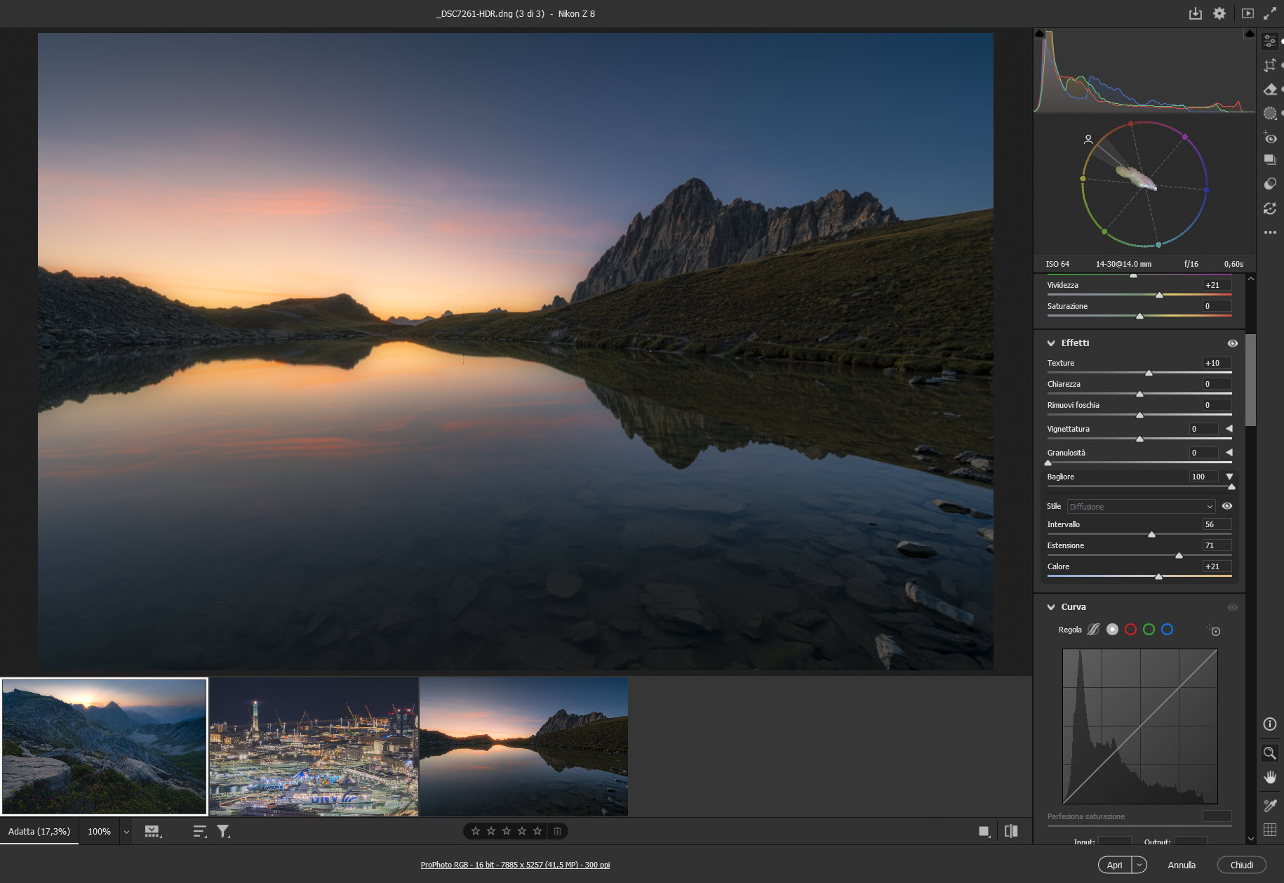 Lo stile diffusione per simulare l'effetto Orton con lo strumento Bagliore di Camera Raw