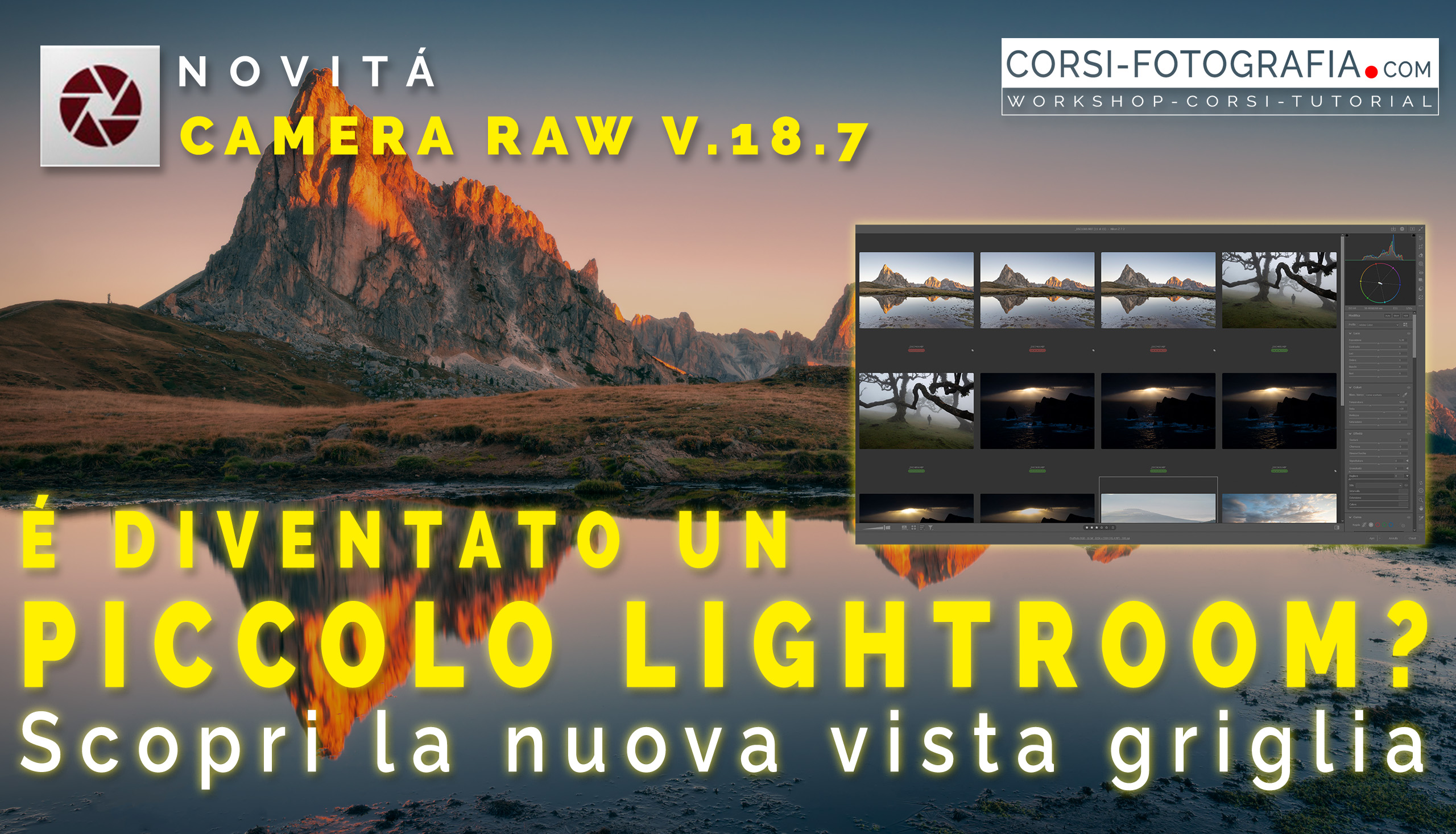 Camera Raw 18.7 vista griglia, anteprima